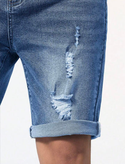 DENIM SHORTS